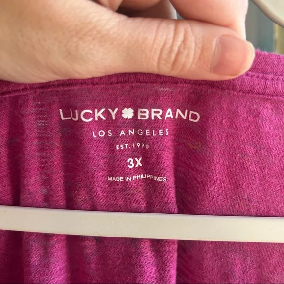 Lucky Brand Women’s Mandala Bohemian Pink Purple Persian Print Plus Oversized 3x - Picture 7 of 8